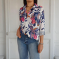 🍂Saldi autunnali 49% di sconto🍁Camicia elegante con bottoni e stampa floreale