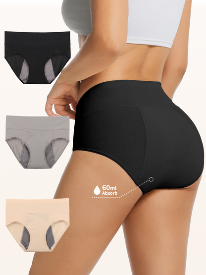 🩲👙 Mutandine mestruali in tinta unita taglie forti, per una protezione confortevole ogni giorno!