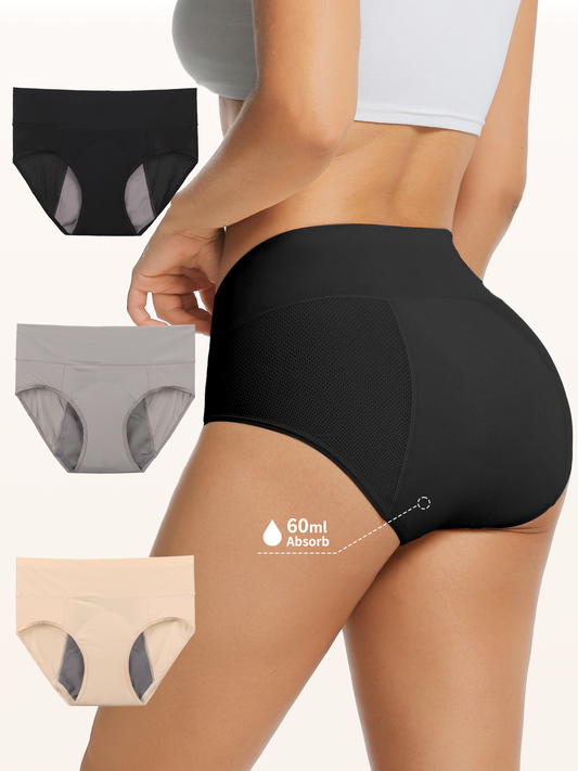 🩲👙 Mutandine mestruali in tinta unita taglie forti, per una protezione confortevole ogni giorno!
