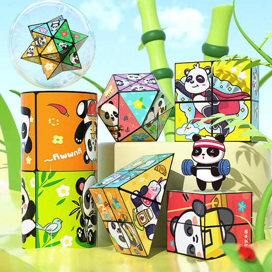 🧒✨ Creativo pieghevole panda-cubo magico per bar