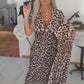⏰ Sconto del 50% 💃Abito da Donna con Scollo a V e Stampa Leopardo