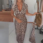 ⏰ Sconto del 50% 💃Abito da Donna con Scollo a V e Stampa Leopardo
