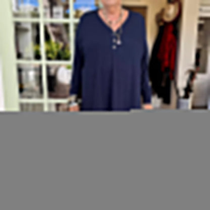 👗🍂Top da Donna con Scollo a V e Maniche Corte con Bottoni