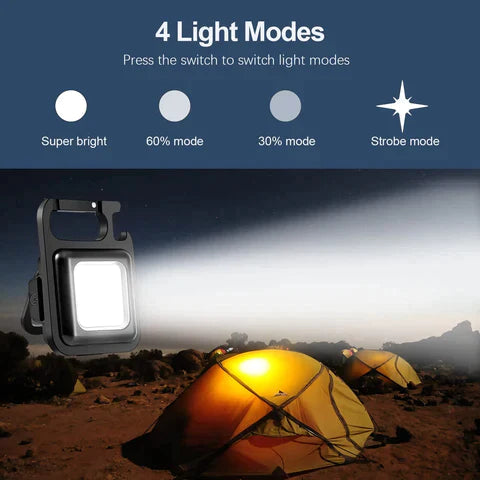 🔦💡  Luci di emergenza per portachiavi COB all'aperto, aiutante multifunzione!