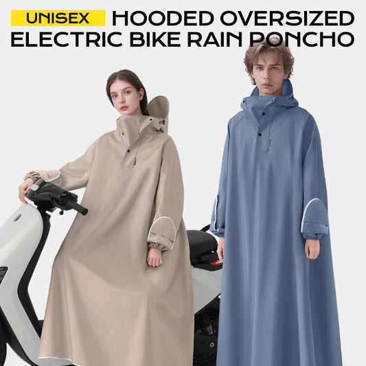 🌧️ Poncho da pioggia per biciclette elettriche di dimensioni eccessive con cappuccio unisex