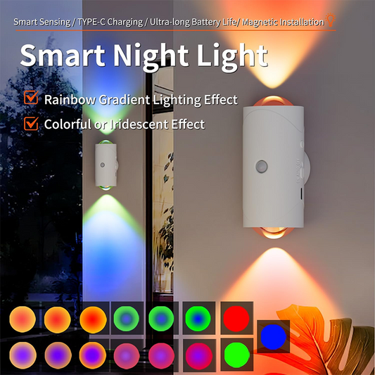 🏆 Blitzvendita ⚡ Luce notturna cambiante colore con rilevamento automatico