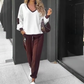🍁 NUOVA VENDITA CALDA 🔥 Color-Block Pullover Hoodie & Jogger Pantaloni Set