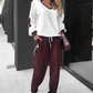 🍁 NUOVA VENDITA CALDA 🔥 Color-Block Pullover Hoodie & Jogger Pantaloni Set