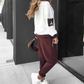 🍁 NUOVA VENDITA CALDA 🔥 Color-Block Pullover Hoodie & Jogger Pantaloni Set