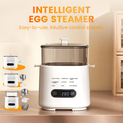 🥳SALDI 2026🥳💞 50% DI SCONTO! Mini Cuoci-Uova Multifunzione – Pannello touch smart, capacità 6 uova, lessate, in camicia, strapazzate e al vapore. Perfetto per colazioni veloci! 🥚⚡