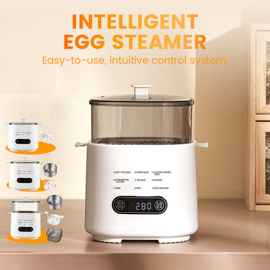 🥳SALDI 2026🥳💞 50% DI SCONTO! Mini Cuoci-Uova Multifunzione – Pannello touch smart, capacità 6 uova, lessate, in camicia, strapazzate e al vapore. Perfetto per colazioni veloci! 🥚⚡