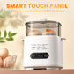 🥳SALDI 2026🥳💞 50% DI SCONTO! Mini Cuoci-Uova Multifunzione – Pannello touch smart, capacità 6 uova, lessate, in camicia, strapazzate e al vapore. Perfetto per colazioni veloci! 🥚⚡