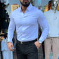 ⏳Collezione Autunno Limited Edition💥Camicia casual slim fit tinta unita da uomo