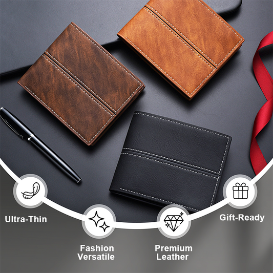 💰Portofolio ultra-sottile in pelle morbida da uomo