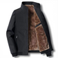 🧥🔥Giacca calda con zip in tinta unita da uomo -💪Antirughe, antivento, impermeabile e resistente alla neve!