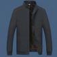 🧥🔥Giacca calda con zip in tinta unita da uomo -💪Antirughe, antivento, impermeabile e resistente alla neve!