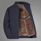 🧥🔥Giacca calda con zip in tinta unita da uomo -💪Antirughe, antivento, impermeabile e resistente alla neve!