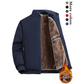 🧥🔥Giacca calda con zip in tinta unita da uomo -💪Antirughe, antivento, impermeabile e resistente alla neve!