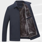 🧥🔥Giacca calda con zip in tinta unita da uomo -💪Antirughe, antivento, impermeabile e resistente alla neve!
