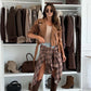 Cardigan corto in lana a maniche lunghe da donna