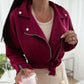 Cardigan corto in lana a maniche lunghe da donna