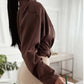 Cardigan corto in lana a maniche lunghe da donna