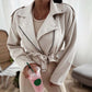 Cardigan corto in lana a maniche lunghe da donna
