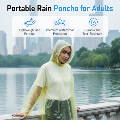 Poncho Pioggia Portabile per Adulti