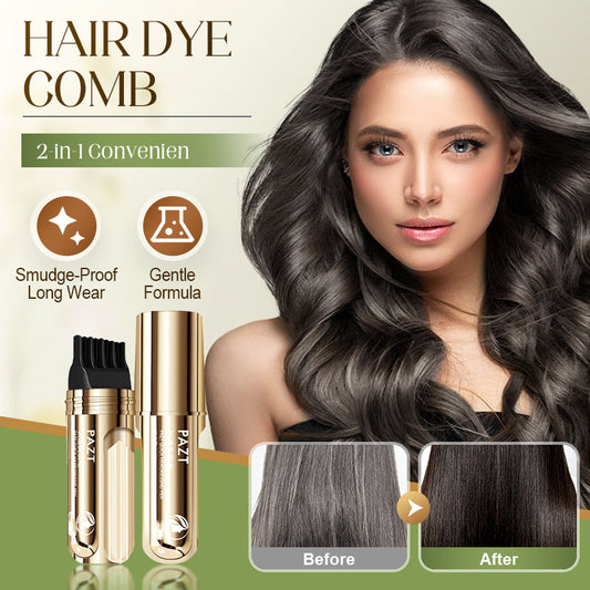 💆‍♀️ ACQUISTA 1 OTTIENI 1 GRATIS! ✨ PETTINE TINTURA 2-IN-1 - Coprigrigio Rapido e Preciso, Formula Non-Gocciolante con Oli Nutrienti, Applicazione in 5 Minuti 🧴👩‍🦳