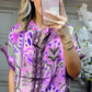 Completo Donna 2 Pezzi: Top Stampato & Pantaloni a Gamba Larga