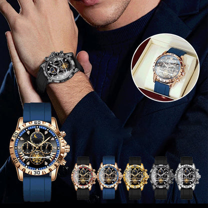 Orologio da uomo alla moda, impermeabile e luminoso, con movimento al quarzo