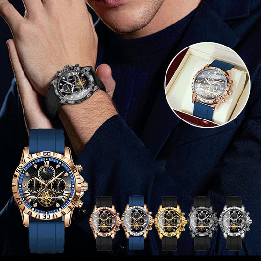 Orologio da uomo alla moda, impermeabile e luminoso, con movimento al quarzo