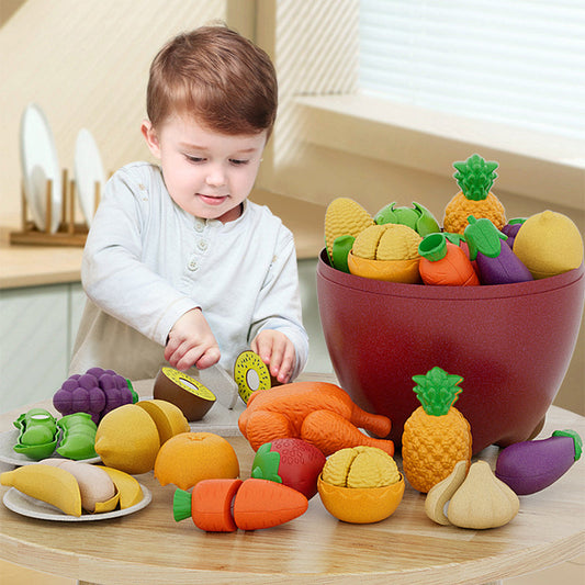 🎄🍅Speciale di Natale: sconto del 64%🎁 Set di alimenti giocattolo da tagliare per bambini