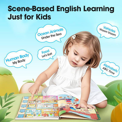 🔥Fino ad Esaurimento Scorte 40% DI SCONTO!🎉 Libro Sonoro Interattivo per l'Apprendimento dell'Inglese per Bambini