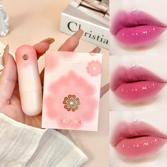 ❣️Compra 1 e Ricevi 1 Gratis❣️Rossetto Gelatina Trasparente con Fiore Che Cambia Colore con la Temperatura