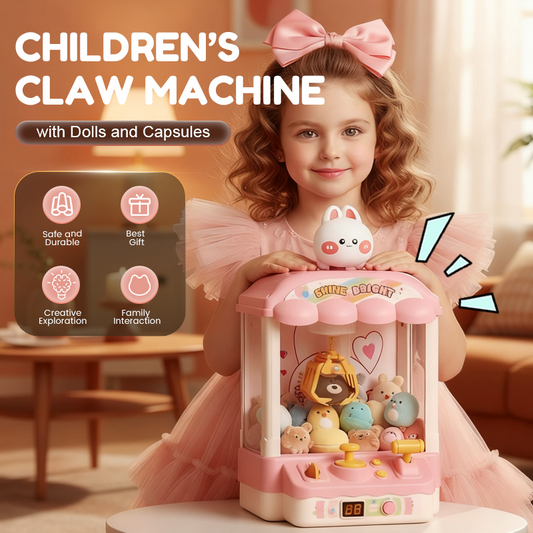 🔥Christmas Limited-Time Offer: 64% OFF!!!💝 Adorable Animal Claw Machine (Includes Plushies and Capsule Toys)🔥 Free Delivery