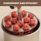 🥩🧆 Stampo per Polpette in Acciaio Inox 304 - 6/12 Fori | Polpette Uniformi | Impugnatura Ergonomica | Compatto & Leggero | Ideale per Cucina, Cene in Famiglia & Feste | 11,3 × 6,5 cm / 14 × 8,5 cm ✨