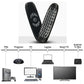 🖥️🔘 Telecomando senza fili, 1 contato di tastiera senza fili Air Mouse Telecomando, Telecomando universale per proiettore HTPC & PC, compatibile con Nvidia Shield & Android TV