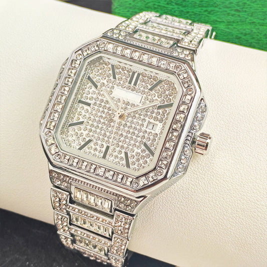 ✨Orologio di lusso con quadrato di strass – Elegante brillantezza per ogni occasione✨