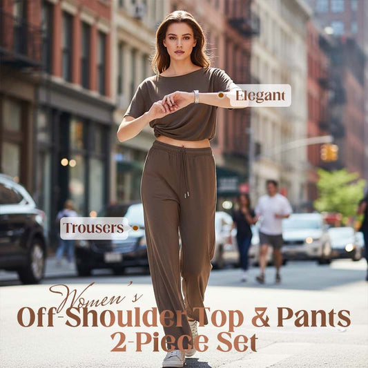 🌸Prevendita di primavera💐Completo da donna composto da top a spalle scoperte e pantaloni