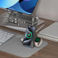 Caricabatterie wireless 3 in 1, stazione di ricarica wireless pieghevole elettrica rotante a 180°, caricabatterie wireless portatile per iPhone, Watch e AirPods