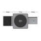 Caricabatterie wireless 3 in 1, stazione di ricarica wireless pieghevole elettrica rotante a 180°, caricabatterie wireless portatile per iPhone, Watch e AirPods