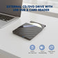Lettore DVD USB 3.0 e Type-C 7 in 1, masterizzatore CD/DVD portatile, unità DVD esterna per laptop, PC desktop, compatibile con Windows 11/10/8/7 Linux