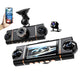 🔥 Dashcam per Auto a 3 Canali HD con Visione a 360° – Registrazione Fronte, Interno e Retro con WiFi, GPS e Visione Notturna 🚘📹
