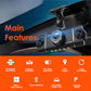 🔥 Dashcam per Auto a 3 Canali HD con Visione a 360° – Registrazione Fronte, Interno e Retro con WiFi, GPS e Visione Notturna 🚘📹