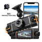 🔥 Dashcam per Auto a 3 Canali HD con Visione a 360° – Registrazione Fronte, Interno e Retro con WiFi, GPS e Visione Notturna 🚘📹