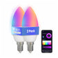 WiFi Smart E14 6W/ E12 5W Candle LED Light Candelabra Bulb RGBCCT 2700-6500K Alexa Google Voice Control