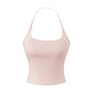 Top da donna con schiena scoperta e reggiseno incorporato