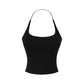 Top da donna con schiena scoperta e reggiseno incorporato