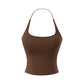 Top da donna con schiena scoperta e reggiseno incorporato